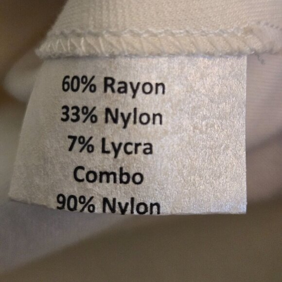 Sara Campbell Cream Polka Dot Ruffled Sheer 3/4 Sleeve Jersey Size S - Picture 5 of 6